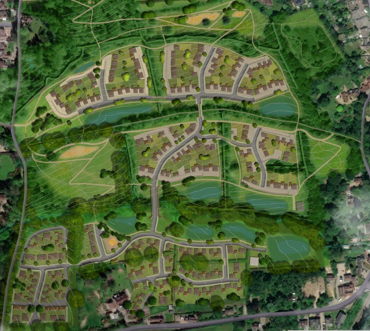 Masterplan for phase 2 new homes in Crowborough